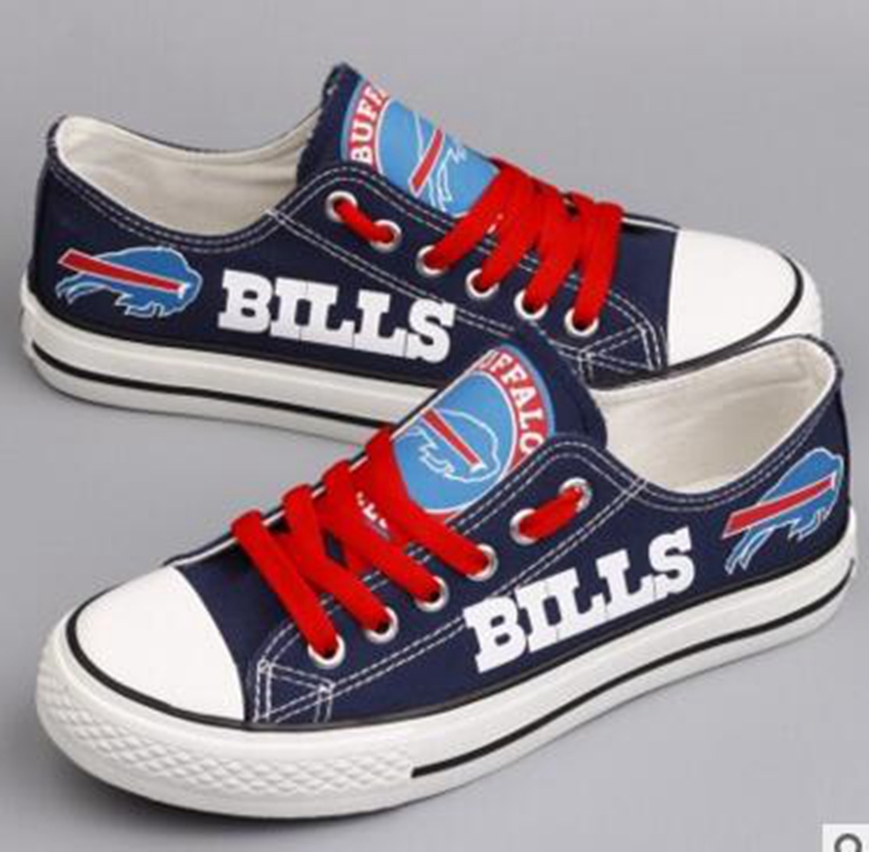Women's Buffalo Bills Repeat Print Low Top Sneakers 001 Women's Buffalo Bills Repeat Print Low Top Sneakers 001